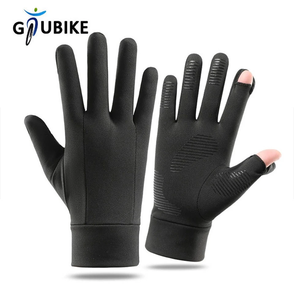 GTUBIKE Autumn Winter Warm Cycling Gloves Thermal Outdoor Sport Running Bicycle Ski Gloves for Camping Hiking Motorcycle Gloves