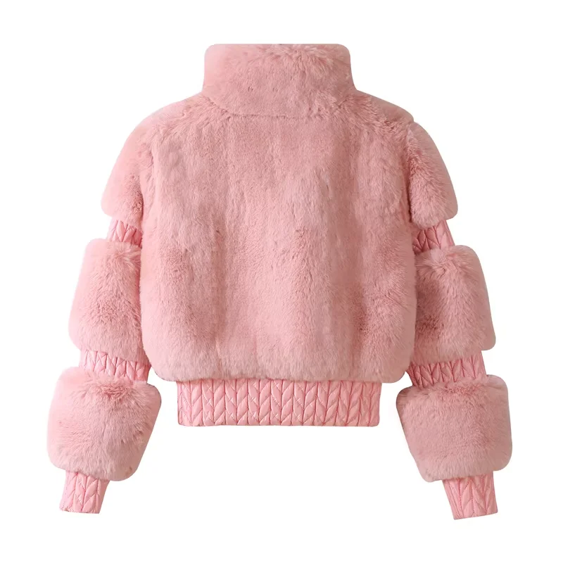 GSOU SNOW Women Ski Jacket Snowboard Faux Fur Slim ski coat Insulated Windproof Outdoor Winter Thick and warm Keep warm -30