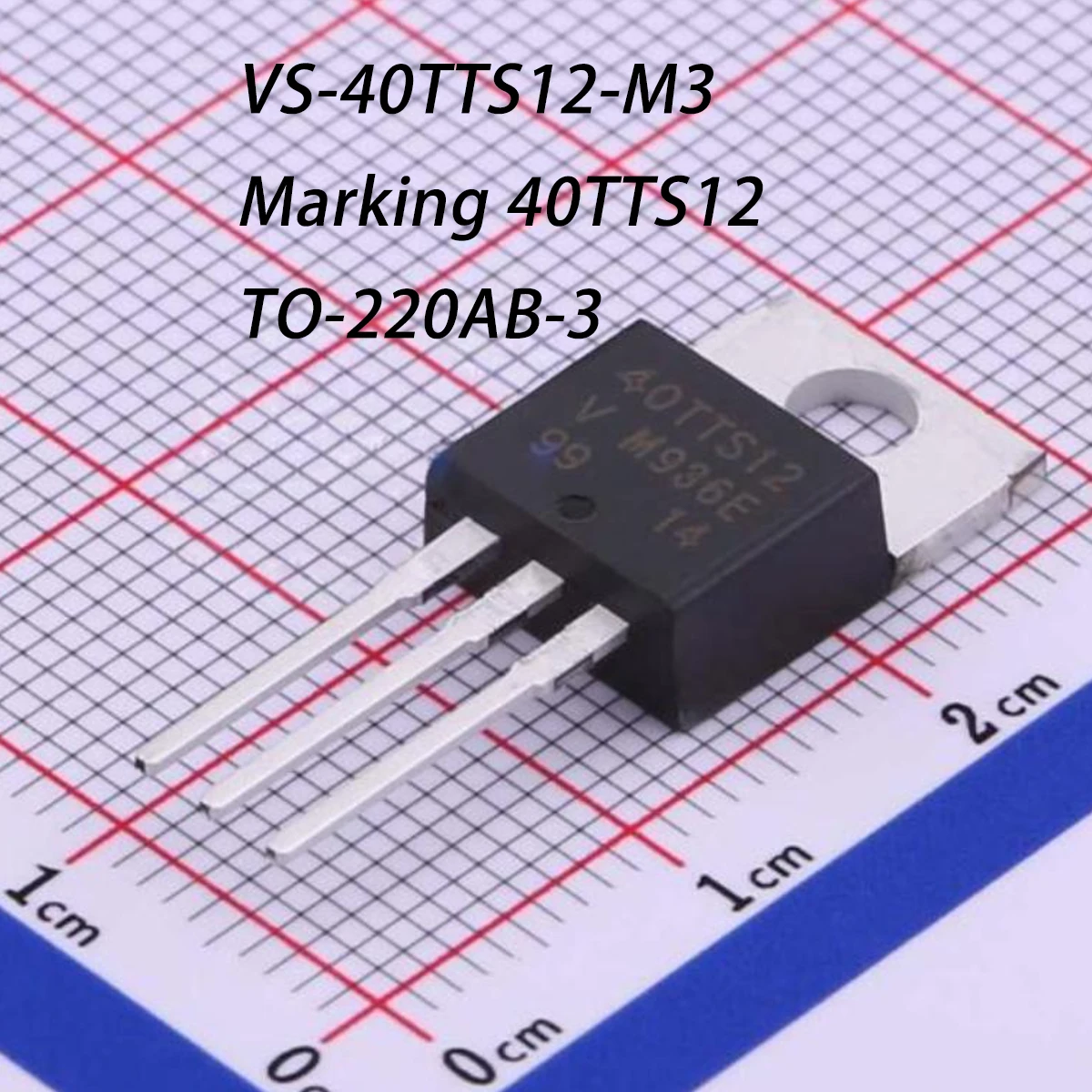 5PCS VS-40TTS12-M3 Marking 40TTS12 ITO-220AB-3 NEW Original Thyristor SCR 40A 1.3V 100mA 35mA 1.2kV 1200V SCR 40TTS12 TO220
