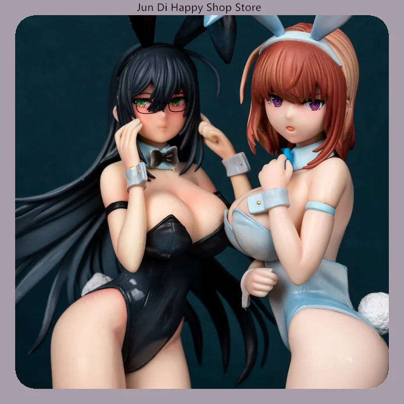 Zwart/Wit Bunny Girl Staande Pose Anime Figuur Model Standbeeld Collectie Desktop Decoratie Ornament Speelgoed Cadeau voor fans