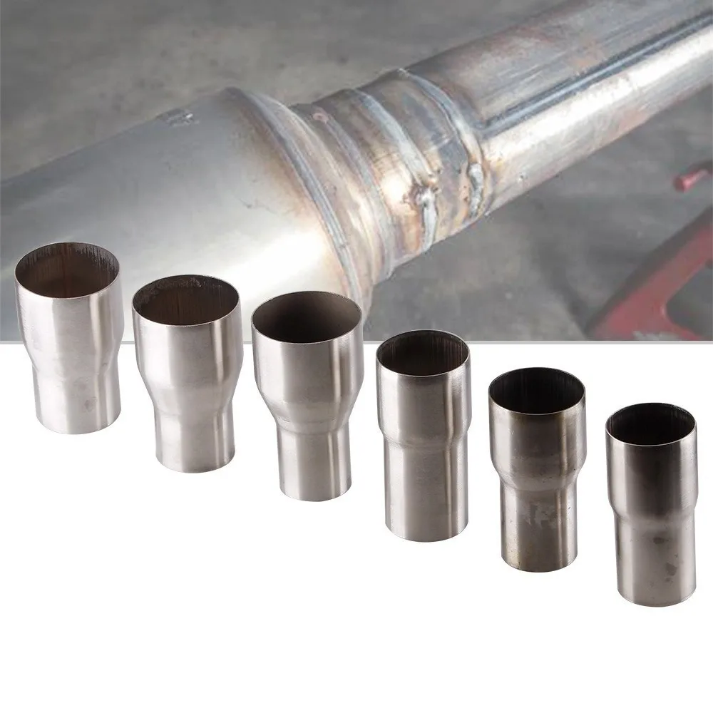 Stainless Steel Exhaust Reducer Connector Pipe Tube 51/63/57/76mm Wear Resistant Exhaust Pipe Adapter Precision Made