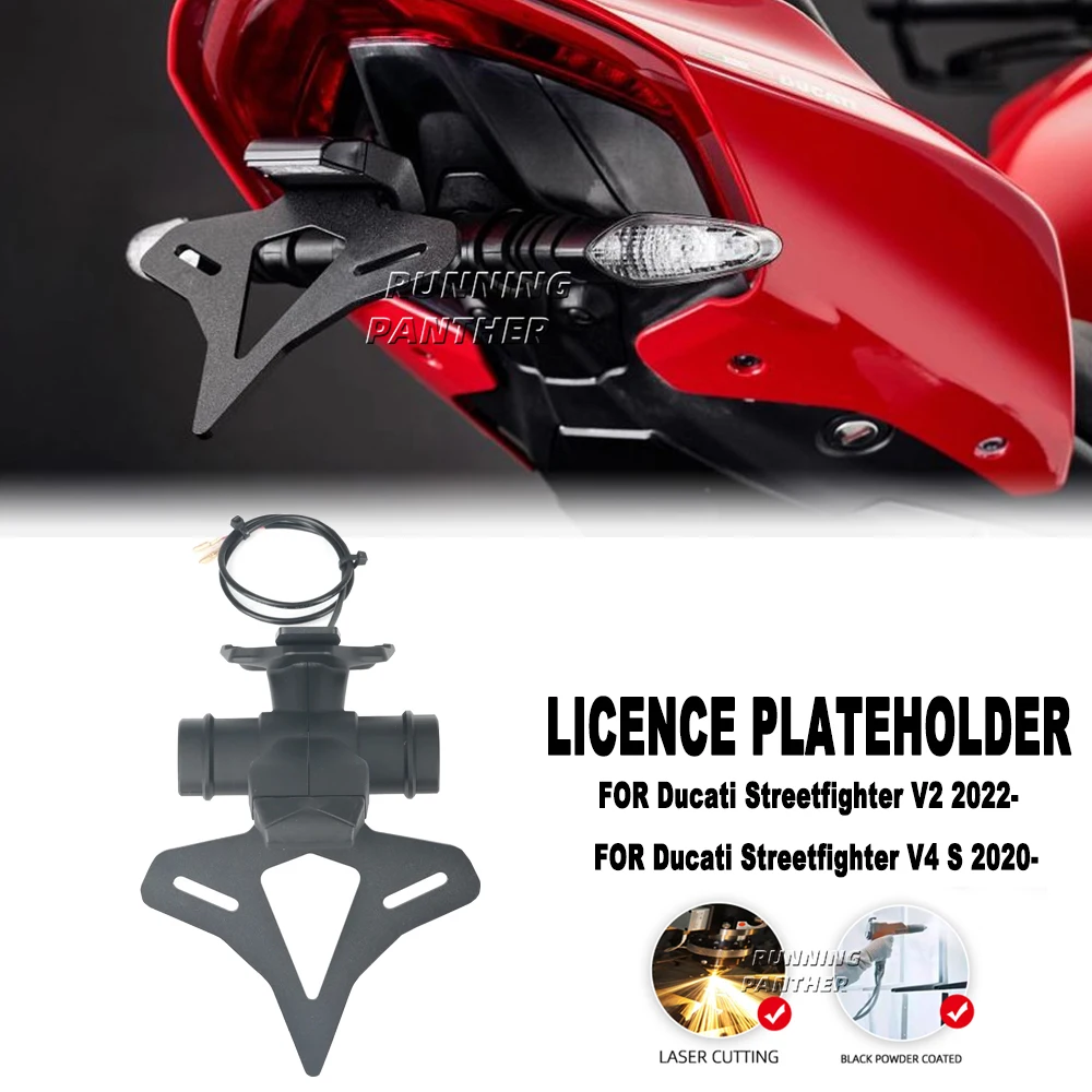 

FOR Ducati Streetfighter V4 S V4S V2 v2 Motorcycle Accessories Rear Short Tail Stock License Plate Holder Tailstock Frame Bracke