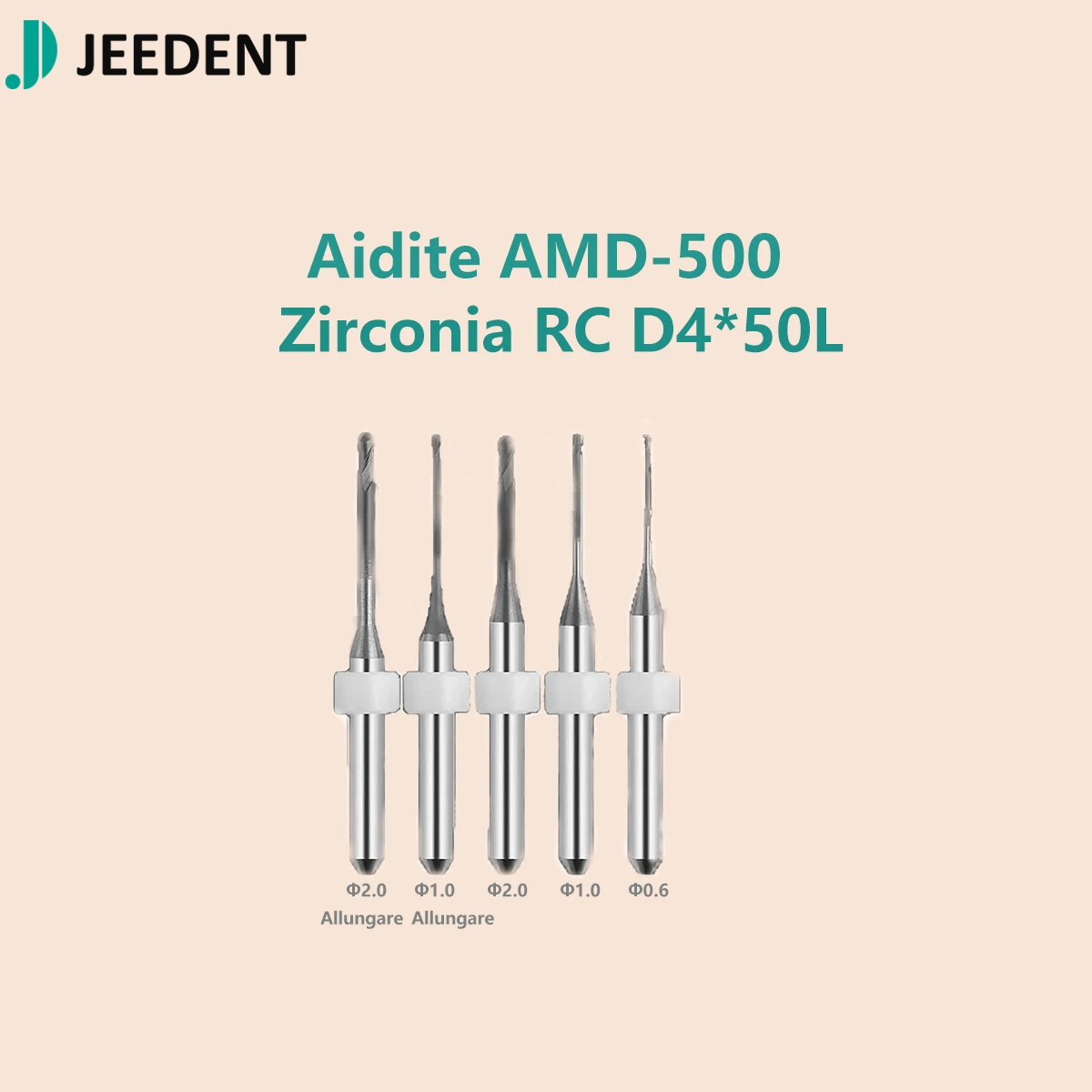 

Aidite AMD-500 Dental Milling Burs For Zirconia CAD /CAM Dental Lab Materials Grinding Drills Denta Tool
