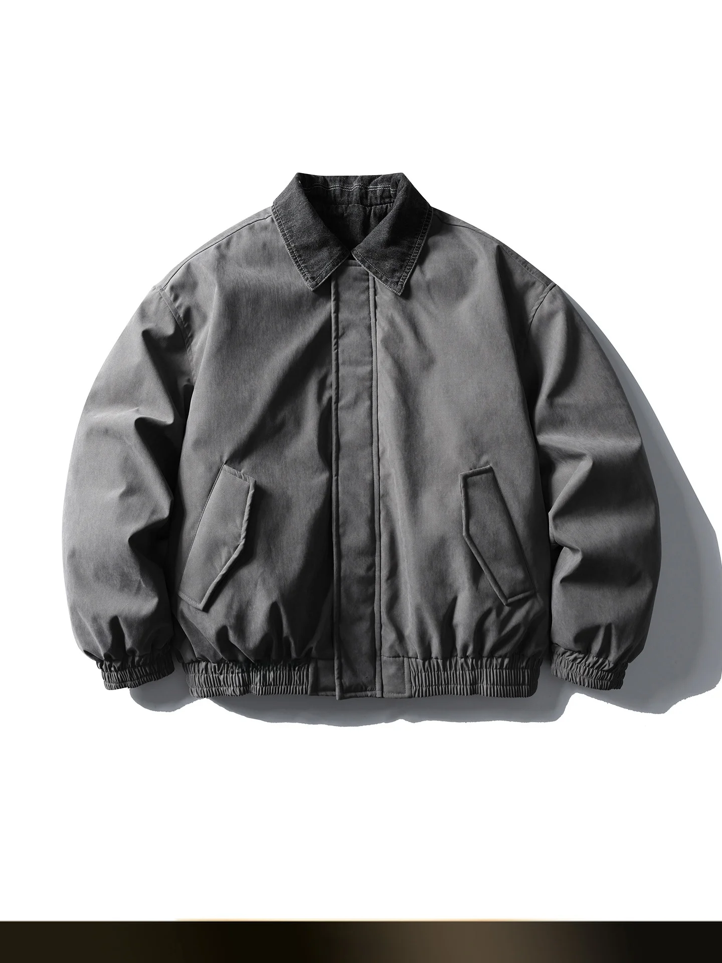 

Мужская зимняя куртка из денима в американском ретро-стиле, свободного кроя, утепленная, для пар, молодежная, повседневная, на молнии