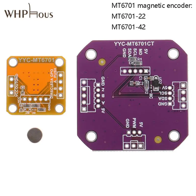 Codificador magnético MT6701-22, módulo de Sensor de medición de ángulo de inducción magnética, reemplazo de alta precisión de 14 bits AS5600