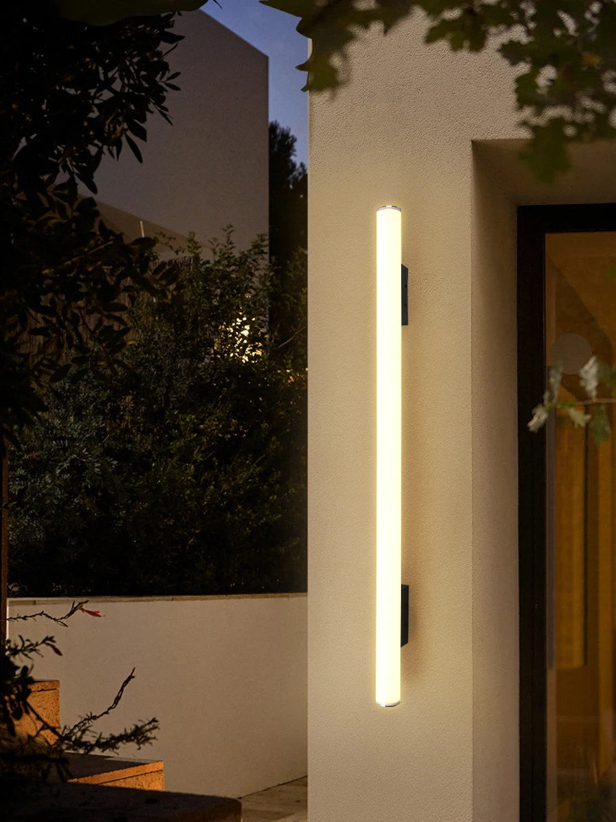 Impermeável LED Luz de Parede para Exterior, Jardim Moderno Luz, Estilo Nórdico, Espelho Frontal, Sala de Estar, TV Fundo, Fonte Moderna, IP65110, 220V