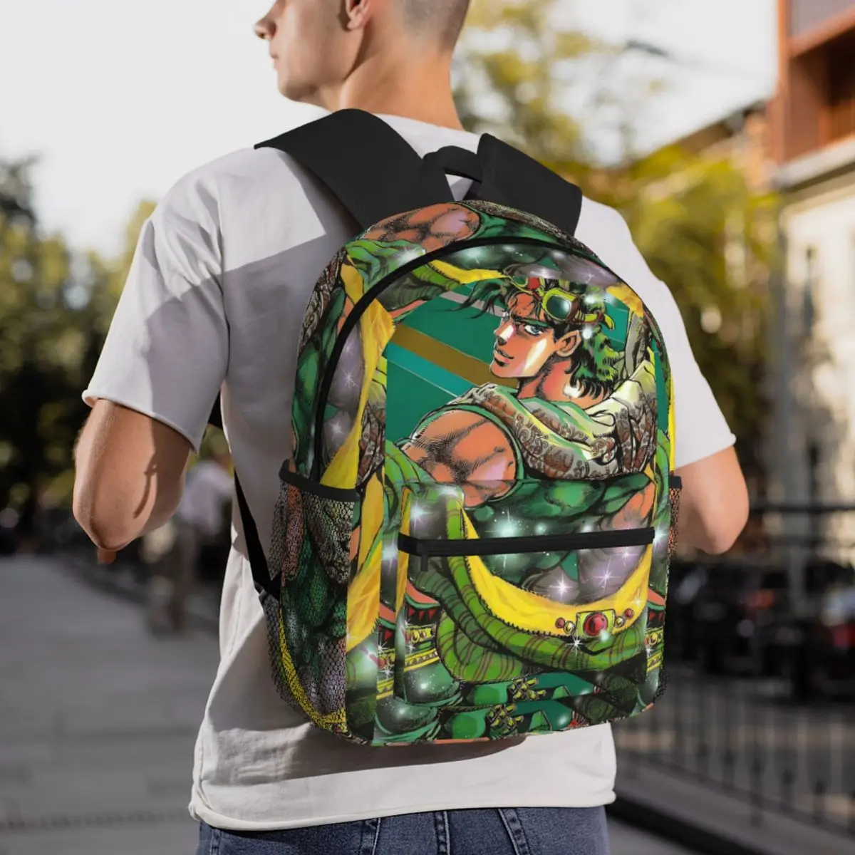 Jojo Bizarre Adventure Joseph Joestar Anime Backpack Daypack Large Capacity Kids BookBag School Bag Shoulder Bags for Men Women