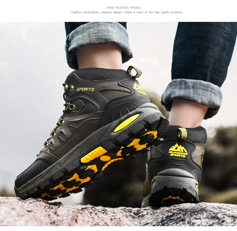 Outdoor Wasserdichte Wanderstiefel Herren Damen Frühling Und Herbst Wandern Verschleißfeste Bergsport Stiefel Jagd Sportschuhe – Detail 10