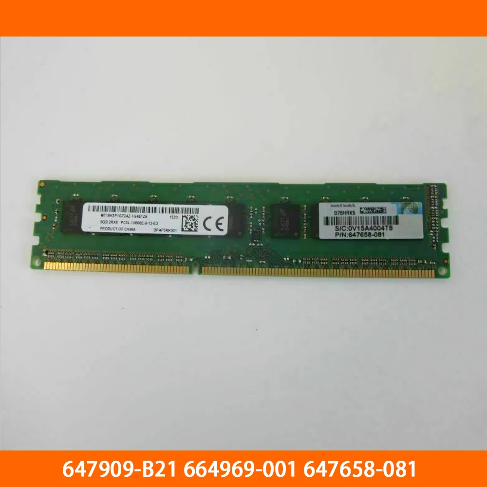 

1PCS Server Memory 647909-B21 664969-001 647658-081 8G PC3L-10600E DDR3 1333 ECC UDIMM Fully Tested