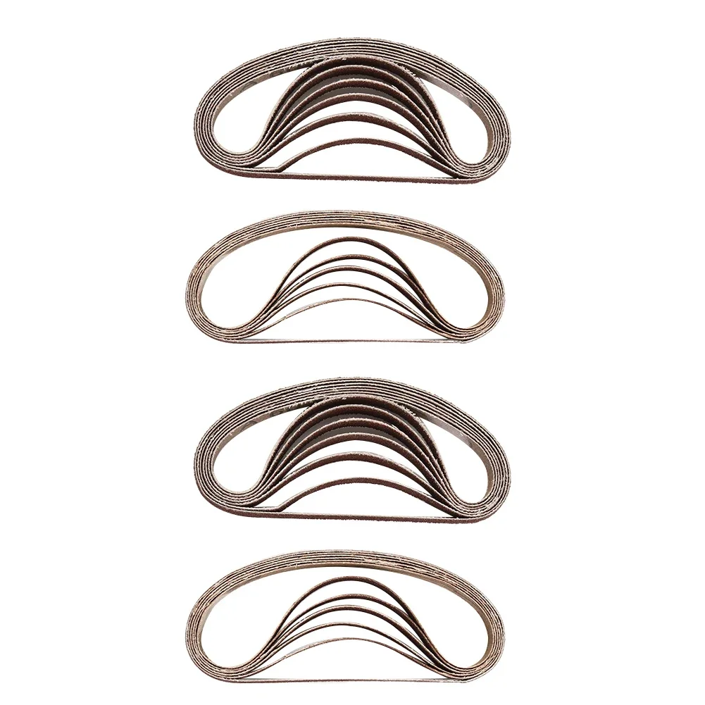 25 Pieces Set 330x10mm  Grinding Polishing Replacement 60 80 100 120 Grit Sanding Paper Sander Angle Belt Papers Abrasive Tools