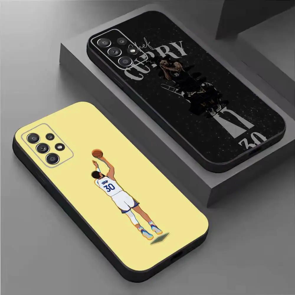 Funda para teléfono Icon Stephen Curry para Samsung S26,25,24,21,22,21,20,10,9,8,7,6,Ultra,Plus,Fe, Lite, color negro