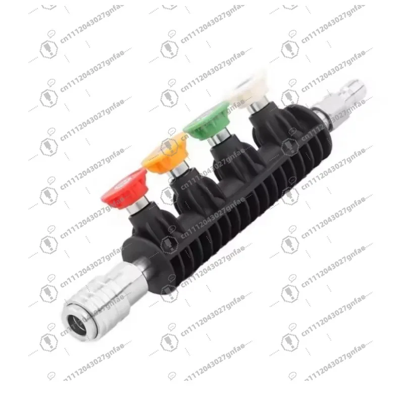Stainless Steel Professional Pressure Washer Gun Short Handle 5 Nozzles Quick Connect Self Lock Kit Rubber Bracket Car Wash