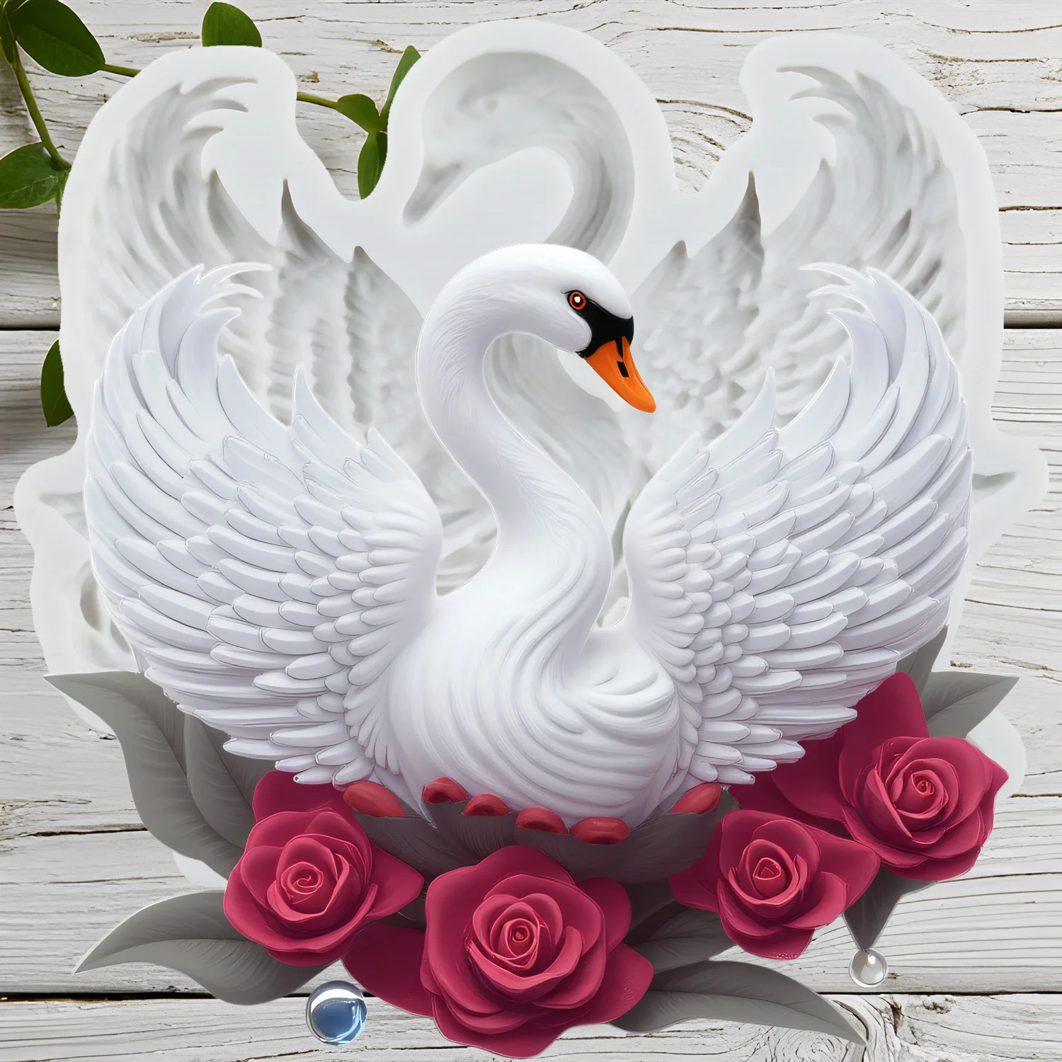 

Swan Silicone Molds Fondant Cake Decorating Tools Cupcake Topper Chocolate Candy Sugar Craft Gum Paste Polymer Clay