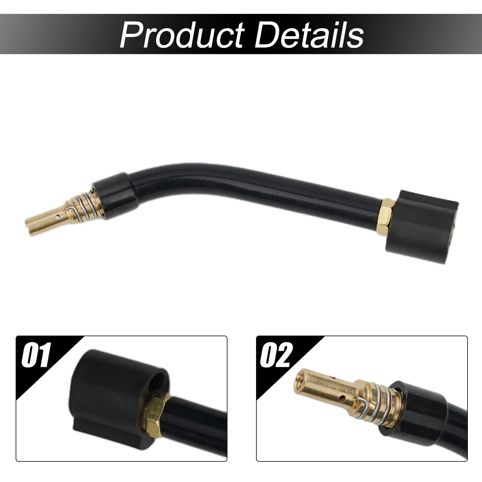 Swan Neck MIG Welder Welding Torch Consumables Fit For Vulcan 15AK Welding Gun Goose Neck Bend 140 215 63616 63617