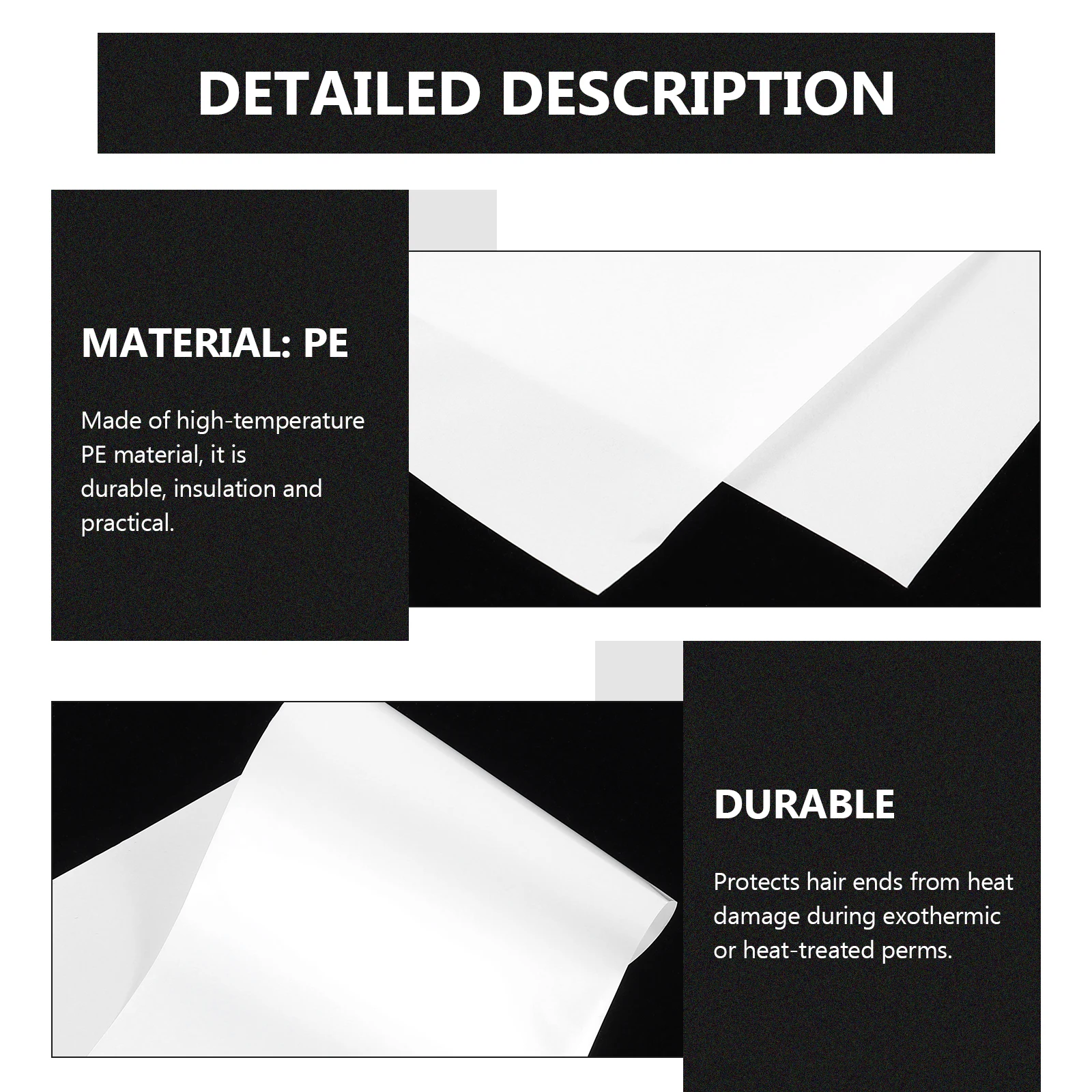ورق صبغ لتلوين الشعر 100 ورقة متينة وخفيفة الوزن ورطبة وجافة للاستخدام الفعال لحماية فروة الرأس ورق تلوين الشعر #2