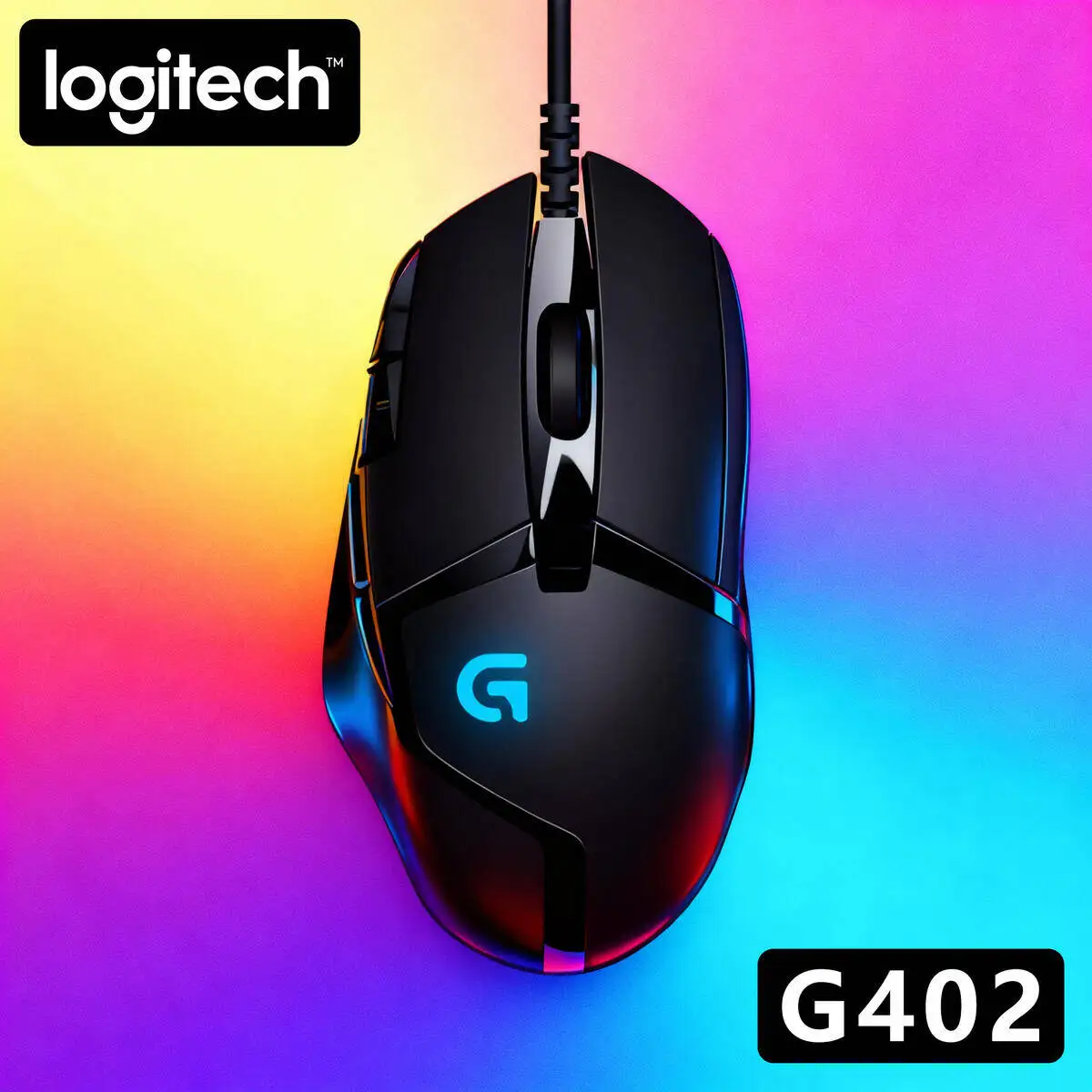 

Logitech G402 Wired Gaming Mouse, 4000 DPI Optical Sensor, 8 Custom Buttons, Fusion Engine, 500 IPS, Ergonomic Grip, Windows
