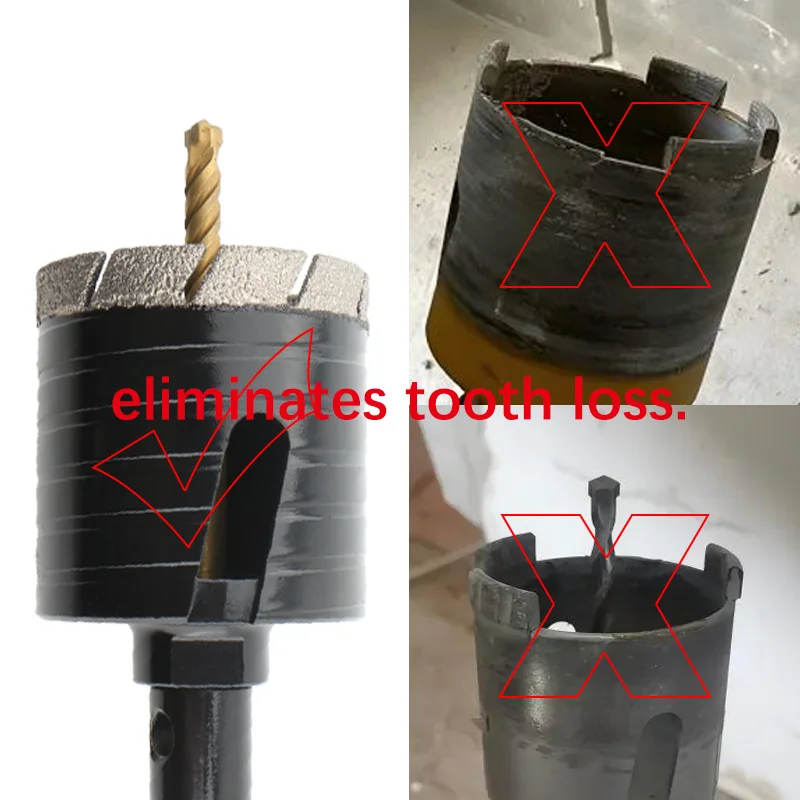 68-110mm Diamond Core Dry Drill Bits M16 Thread Diamond Hole Saw For Cement Concrete Wall SDS-Max Wall Socket Hole Opener Tools