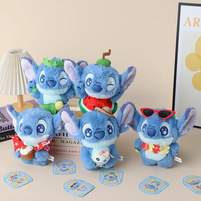 

Disney Lilo & Stitch, милая плюшевая кукла со стежком, 20 см, коллекция мягких игрушек, глухая коробка, детские таинственные подарки на день рождения, Рождество