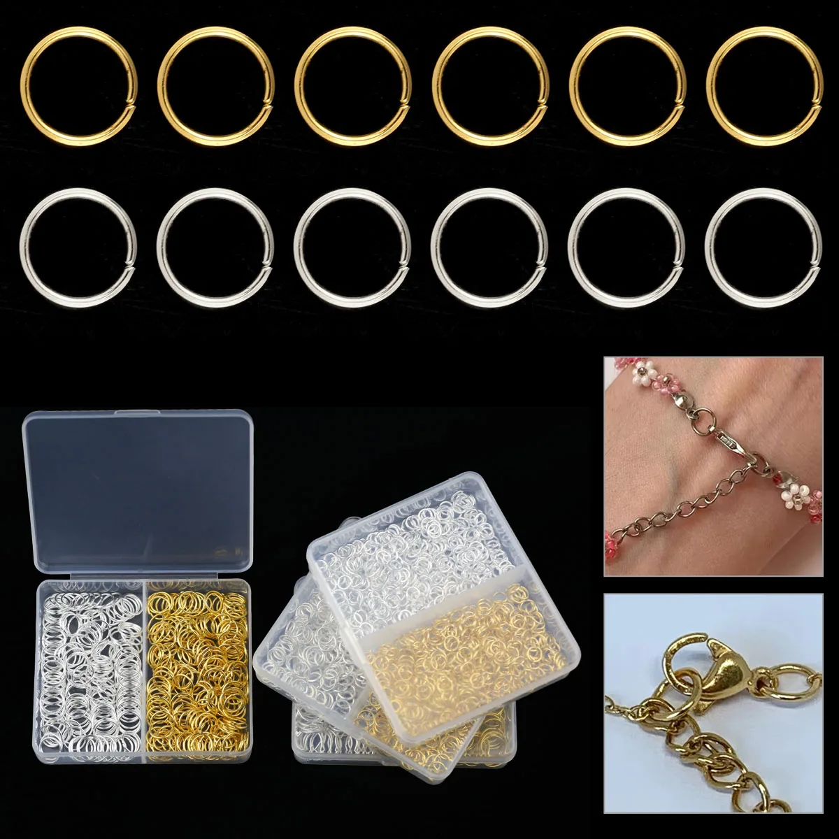1 Box Gold/Silver Jump Rings 4/5/6/7/8/10mm Metal Closed Loops Open Jump Rings For DIY Jewelry Keychains Bag Charms Accessories view 3