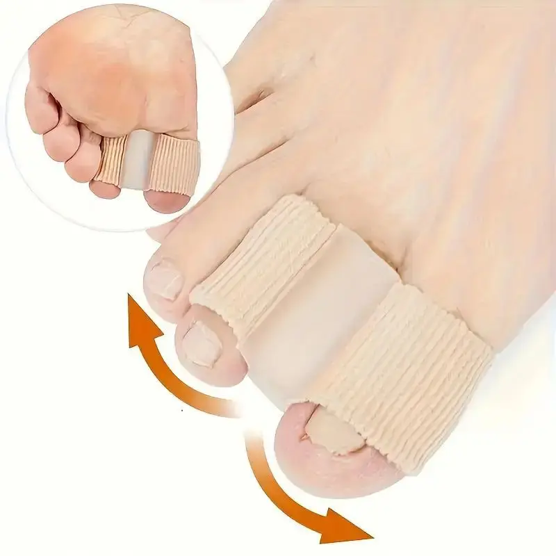 4 pezzi separatore di dita correttore di dita borsite correttore morbido dita dei piedi più strette punta rotta avvolge stecca alluce e cuscinetto di sollievo del secondo dito