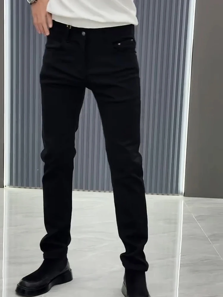 

High-Quali Faionable Men's Jeans Spring Autumn New Arrival Busin Casual Slim Fit Stand Edition Water Waed Antibac...