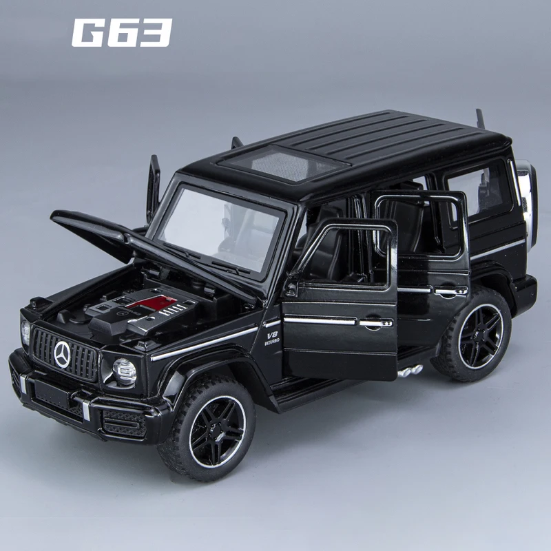 1:32 بنز G63 SUV سبيكة نموذج سيارة لعبة Diecasts المعادن صب الصوت والضوء سيارة لعب للأطفال مركبة