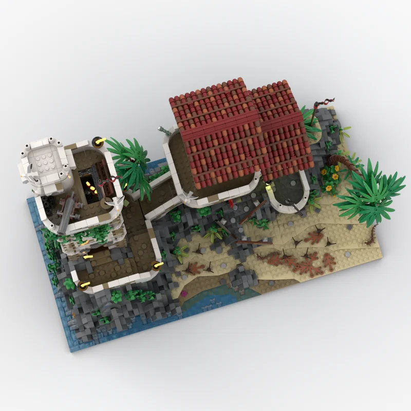 Medieval Castle Model Moc Building Bricks Old Guard House and Tower Model Technology Modular Block Christmas DIY Toy HolidayGift