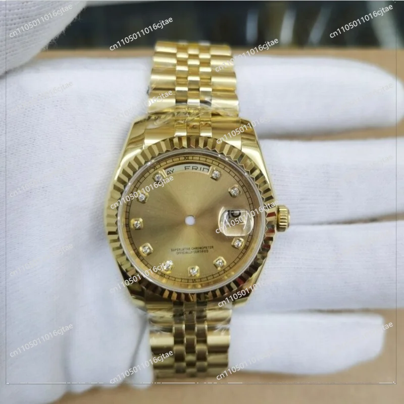 For Substitute Log Titanium-plated Case, Suitable for 2836 2834 Case, No Movement, Men's 36 Case, Watch Accessories