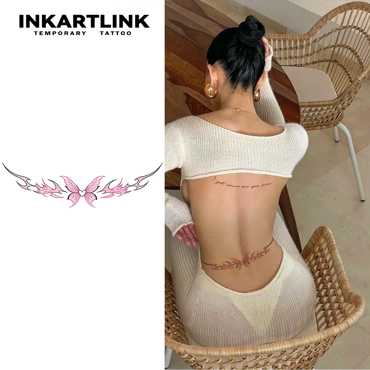 INKARTLINK Temporary Tattoo Stickers Hand Drawing Waterproof Color Printing Temporary Tattoo Party Supplies DIY Stickers