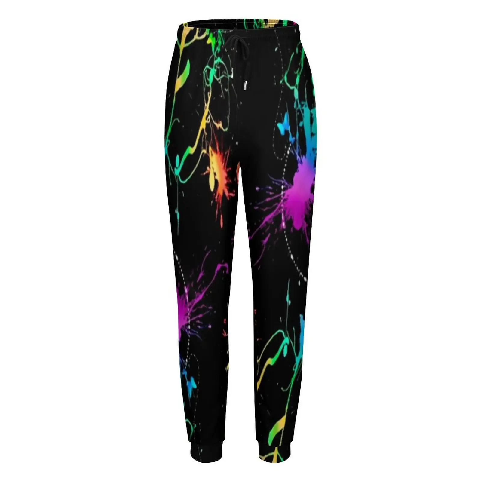 Pantaloni da jogging colorati con dolore al Neon Lady Splatter Pattern pantaloni sportivi moderni primavera pantaloni oversize estetici