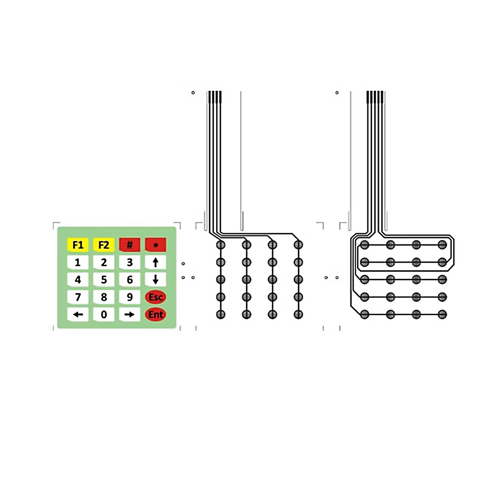 Key Button 4*4 Membrane Switch Keypad 1x4 1x6 3x4 4x4 4x5 Matrix Array Keyboard For Arduino Smart Car DIY Kit