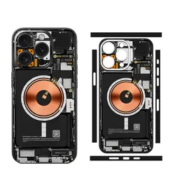 Tear Down Skin for IPhone Air 17 16 15 14 13 Pro Max Plus Back Screen Protector Cover Circuit 3M Wrap Change Color Sticker Film