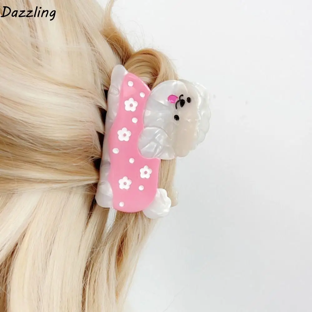 

Korean Style Cute Puppy Acetic AcidHair Claw Acetic Acid Hair Accessories Animal Shark Clip Flower Barrettes Cartoon Hair Clip