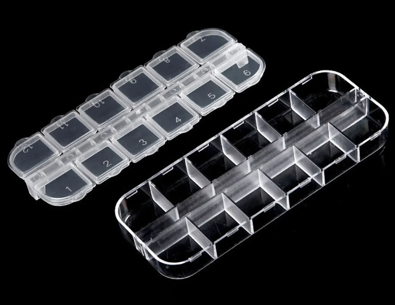 Transparent Plastic Storage Box Organizer Adjustable Container Jewelry Box for Beads Earring Home Storage Case Display Organizer