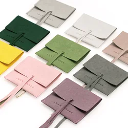 50 teile/los Weiche Mikrofaser Schmuck Ring Ohrringe Storange Großhandel Verpackung Pouch Hülle Tasche Candy Hochzeitstag Geschenk