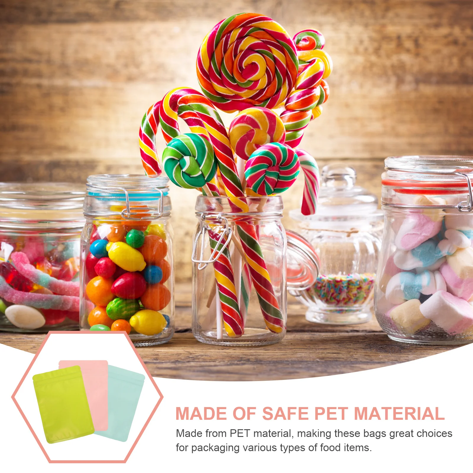 

150Pcs Resealable Snack Bags Plastic Food Seal Storage Pouches Reusable Packaging Bags Food Bag Snack Bag Candy Pouch