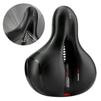 PU Leather Oversized Bike Seat Spring Soft Comfortable Wide Bicycle Saddle Waterproof High Elasticity Road Bike Seat