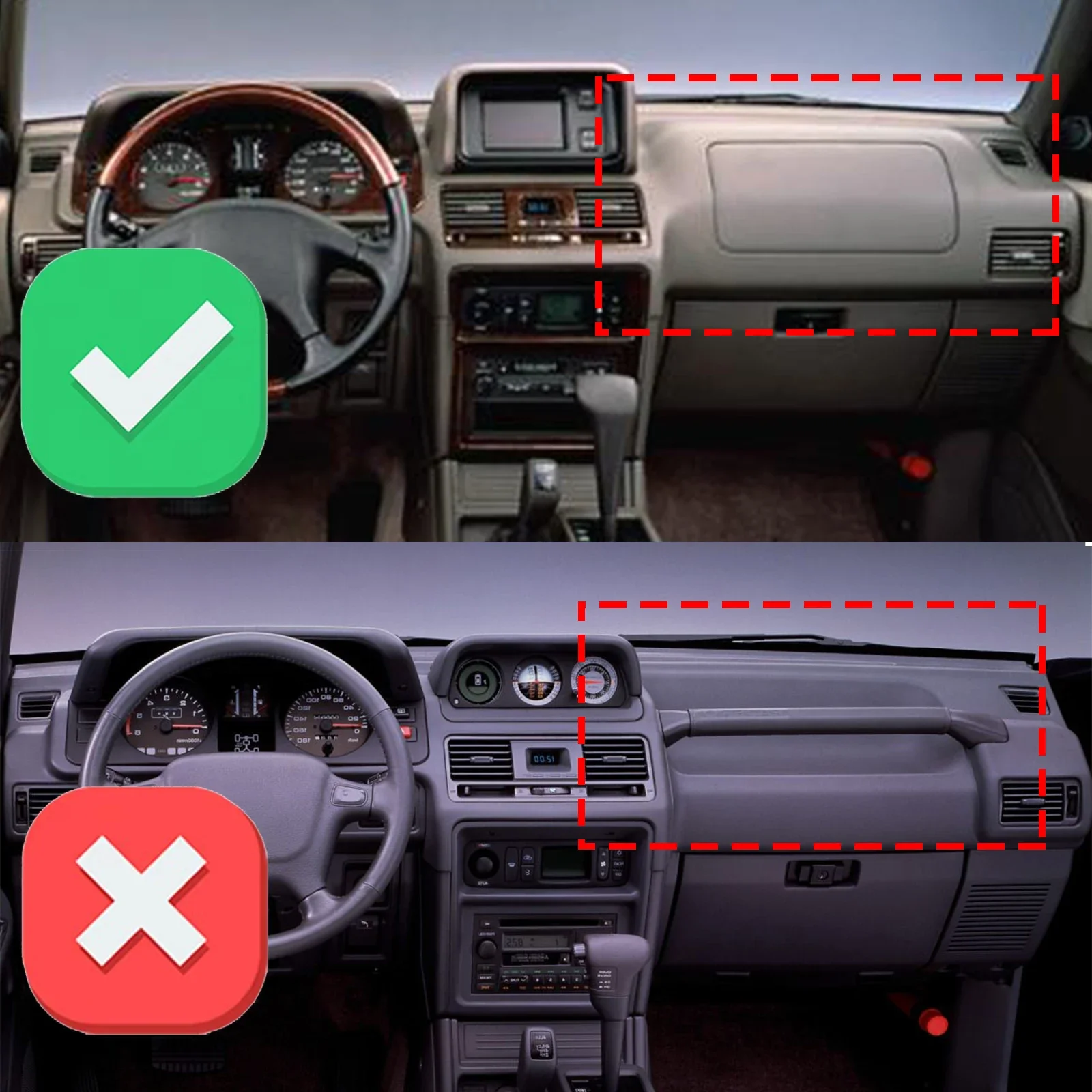 for Mitsubishi Pajero Shogun Montero V20 1996-1999 ​​Dashmat Dashboard Cover Pad DashMat Sunshade Protective Carpet Accessories