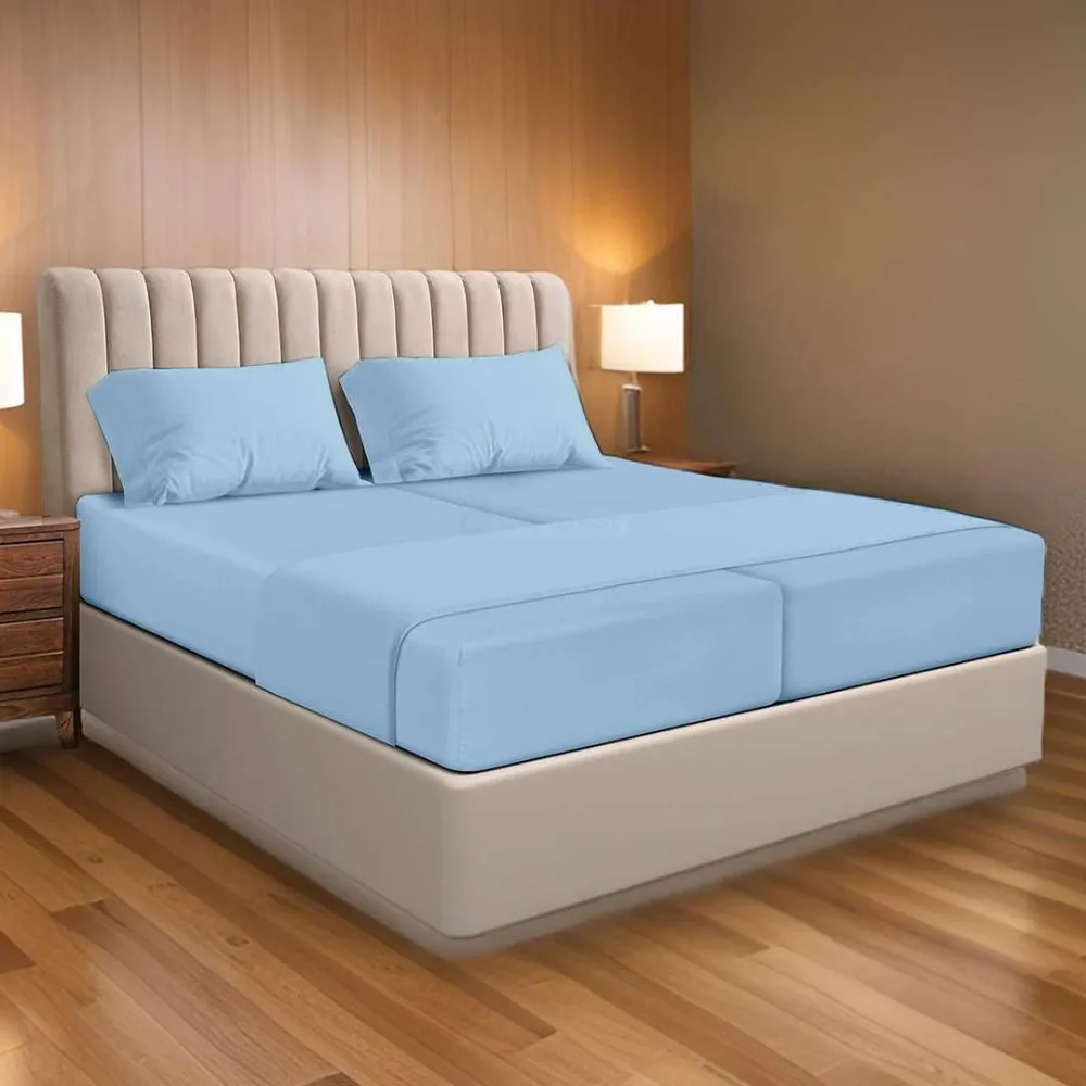 

Ready To Rest 100% Egyptian Cotton Split California King Sheets Sets for Adjustable Bed 5 Piece, Fits Mattress Upto 16 Deep, Ult