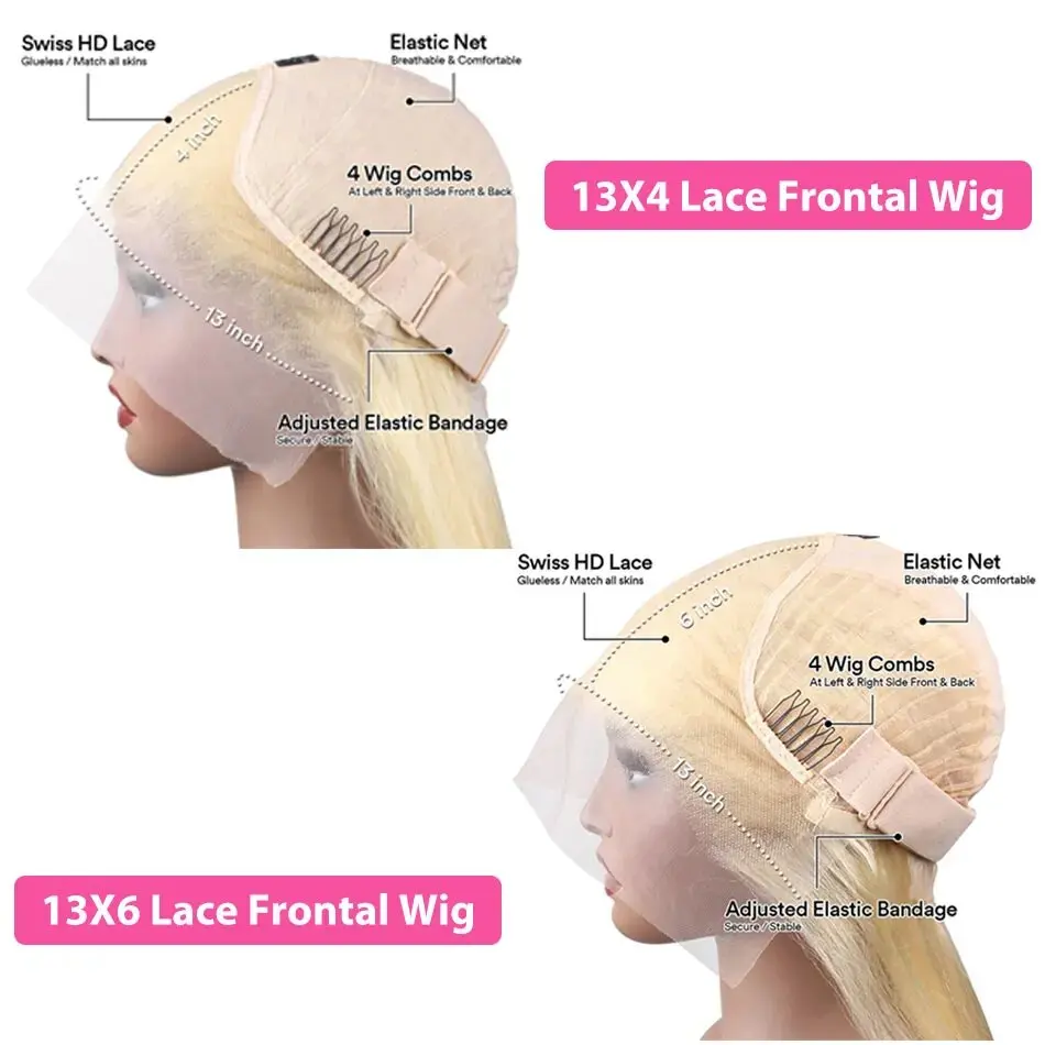 Peluca de cabello humano 613 de 36 pulgadas, peluca Frontal de encaje brasileño 13x4 13x6 Hd, pelucas de cabello humano liso, peluca con malla Frontal de encaje humano rubio miel