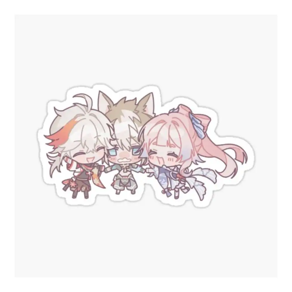Genshin Impact Chibi Sticker Car Window Bumpers Die-cut Vinyl Stickers Decorative Accessories
