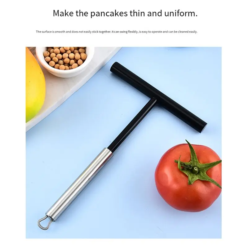 Pancake Like Batter Spreading Tool Stainless Steel French Crepe Spreader 2Pcs For Kitchen 1 Spatula