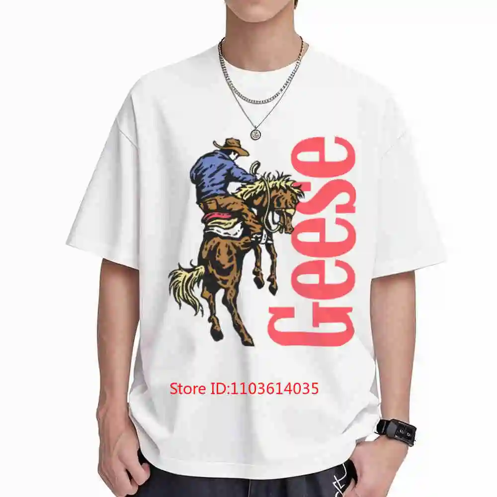 Geese Band Country Cowboy Short Sleeve Tee 100% Cotton T-Shirt