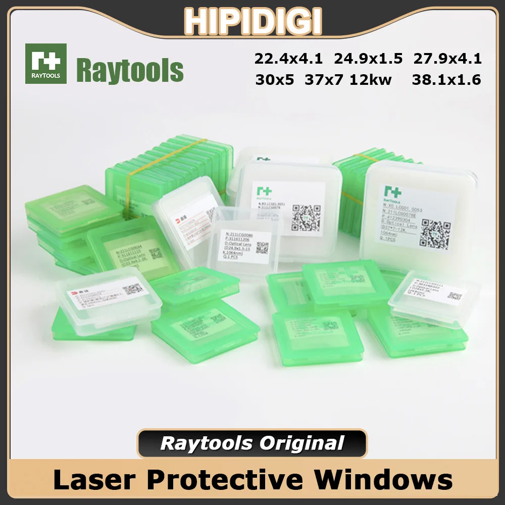 

Original Raytools Laser Protective Lens 27.9x4.1 22.35x4.1 Protection Windows for Fiber Laser Head BS12K BT220 BT240S 211LCG002