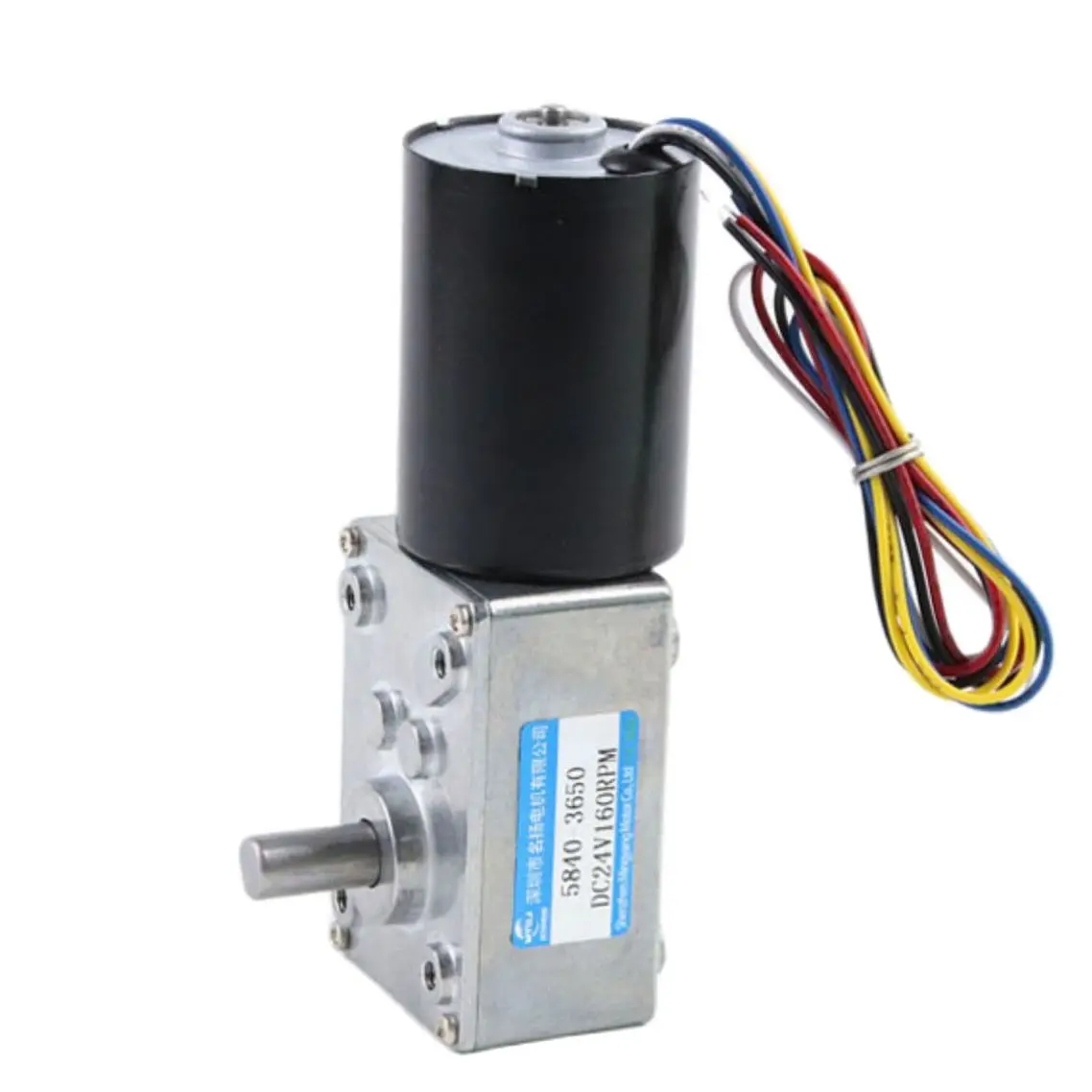 12V 20W 24V 30W Brushless DC Gear Motor 5 Line without Brake 5840-3650 Adjustable Speed CW CCW Right Angle High Torque Motor