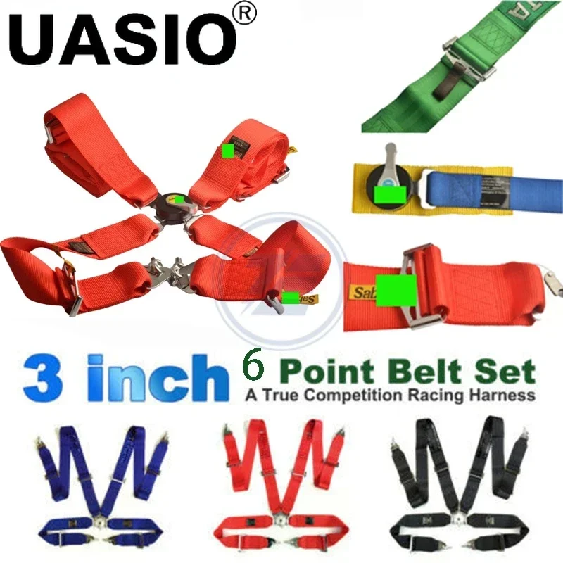 Universal Snap-In 3 Inch 4 Point Racing Harness Safety Seat Belt with Camlock Quick Release for Car with Cutomize Logo OM SP SAB