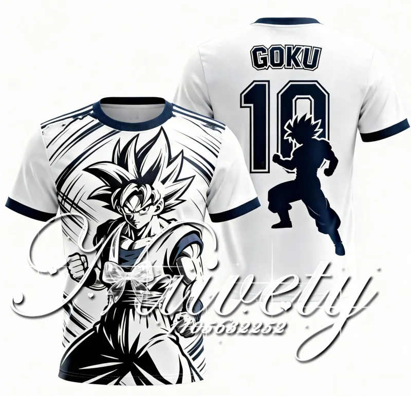 2026 New Summer Dragon Ball Goku 3D Print Soccer Training Jersey Unisex Quick Dry Breathable Trendy Short Sleeve Sports T Shirt