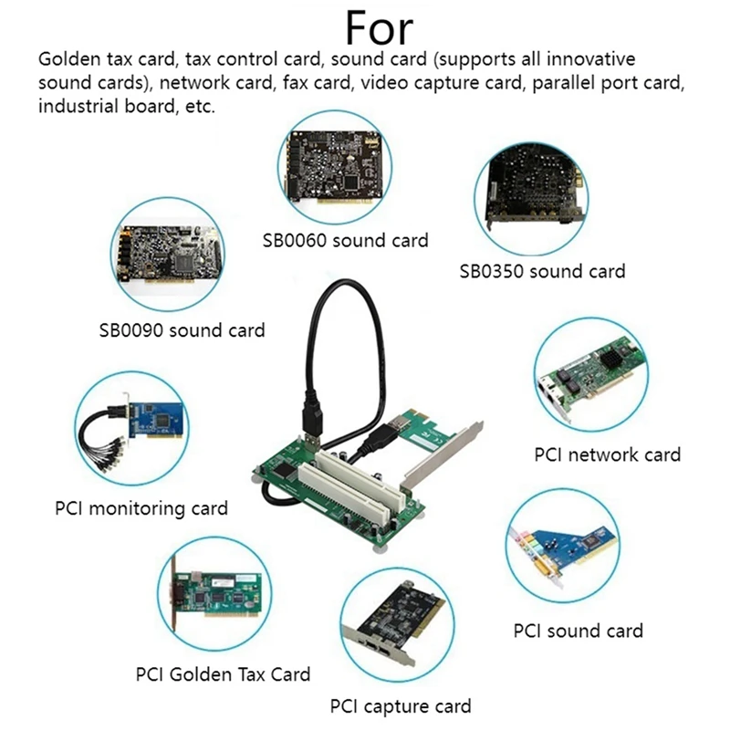 Desktop PCI-Express PCI-E To PCI Adapter Card Pcie To Dual Pci Slot Expansion Card USB 3.0 Add-In Card Converter