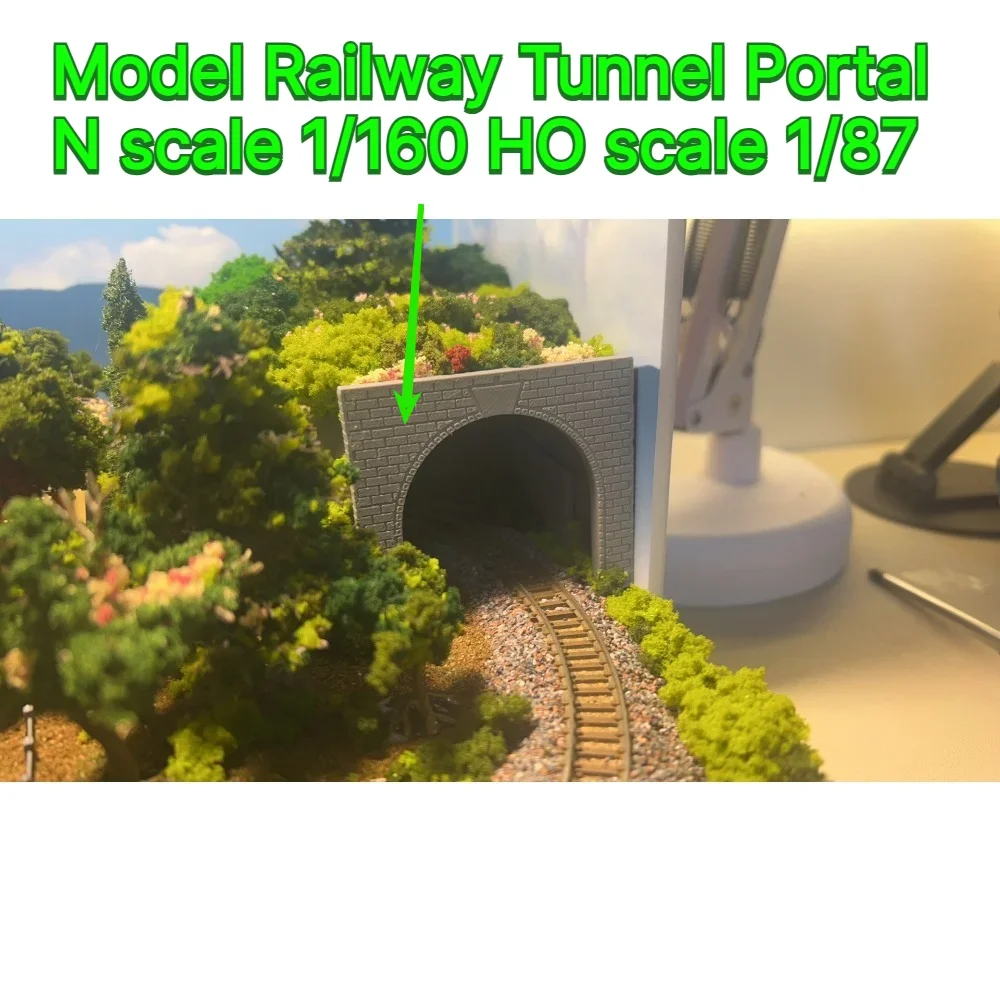 Train Layout Scenery Tunnel Portal HO scale 1/87 N scale 1/160 custom size Model Railroad Diorama Sandtable Decor Piece