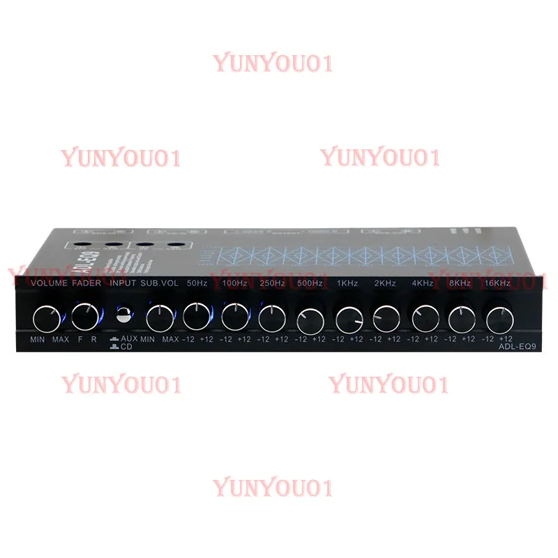 

9 Band Graphic Car Equalizer Amplifier Equalizer with Adjustable Filter EQ Tuning Crossover Frequency Division Amplifier